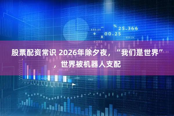 股票配资常识 2026年除夕夜，“我们是世界”，世界被机器人支配